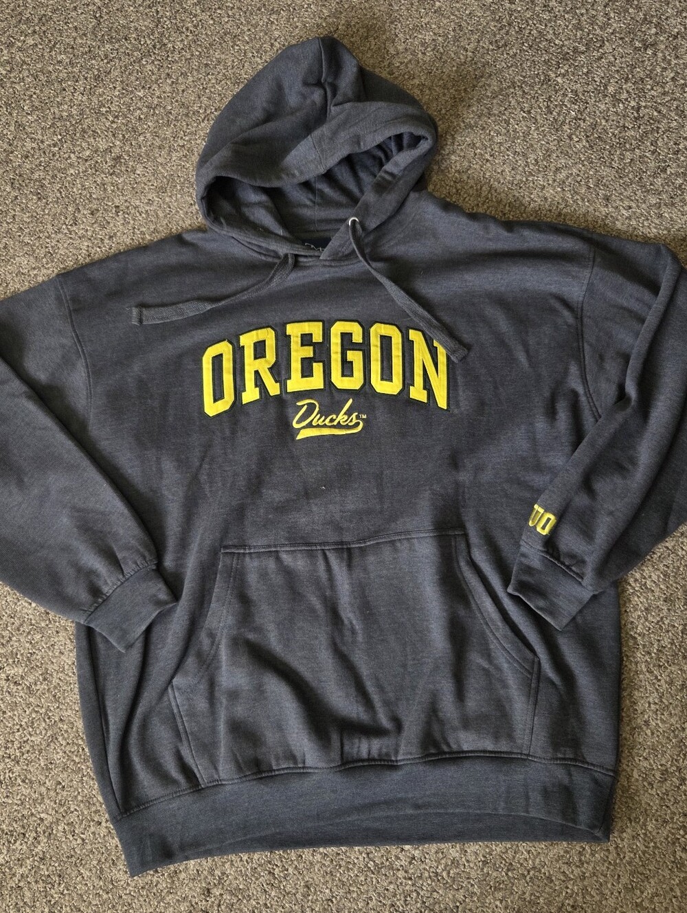 Oregon Ducks Hoodie Sweatshirt Mens 2XL Gray NCAA Football Old Varsity Brand UO
